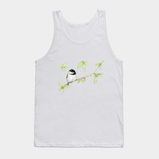 A pencil drawing of a Carolina chickadee Tank Top